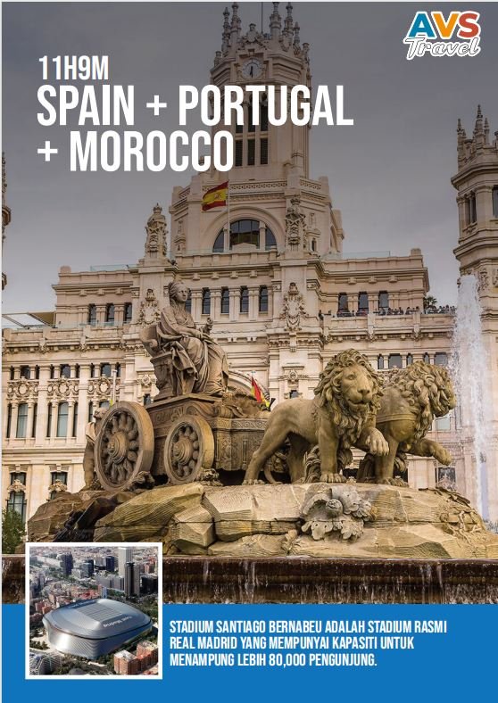 11D9N Spain + Portugal + Morocco